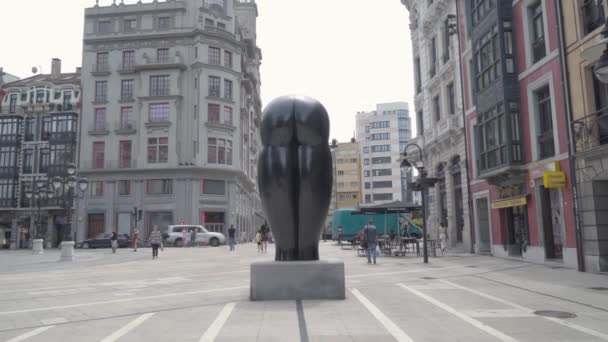 Famous Sculpture Culis Monumentalibus Famous Culis Monumentalibus Eduardo Rculo Streets — Vídeo de Stock