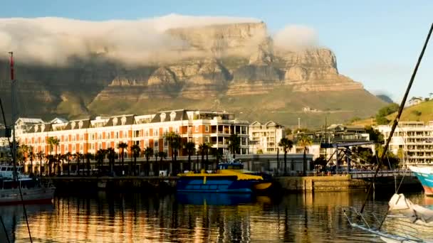 View Iconic Table Mountain Marina Cape Town Harbour South Africa — Stock video