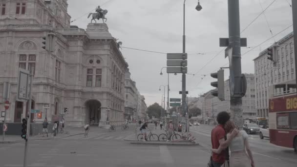 Vienna City Walking Austria — Stockvideo