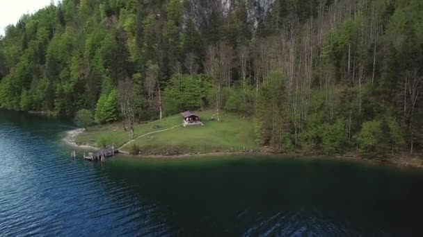 Cabin Konigsee Lake Germany — Stok video