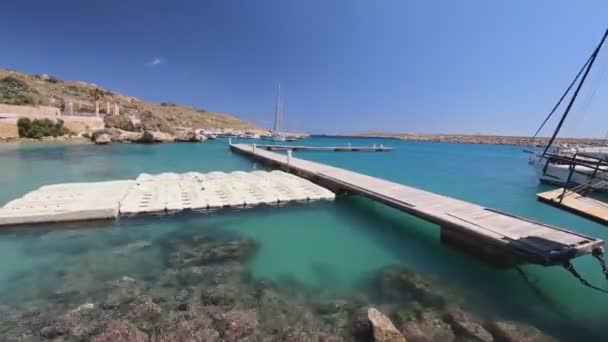 Паромы Уходят Гавани Острове Гоцо Мальте — стоковое видео