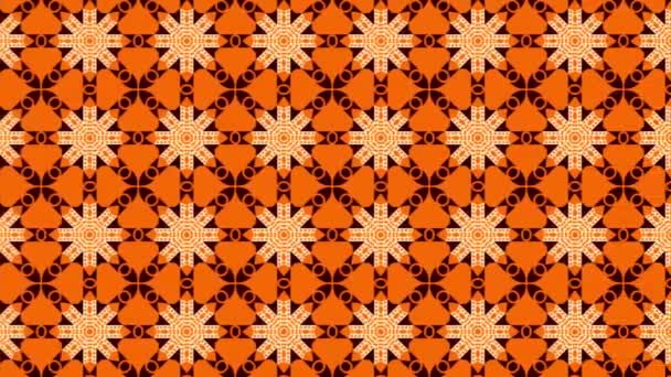 Uzbekistan Ethnic Tile Abstract Geometric Flower Print Trance Motion Rustic — Stockvideo