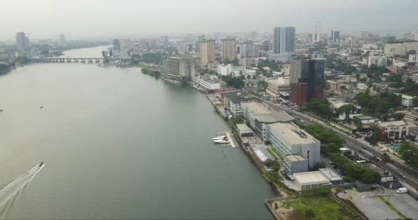 Beautiful Scenic View Victoria Island Lagos Nigeria — Stock Video