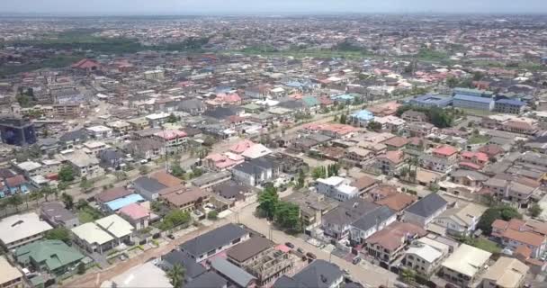 Ariel View Residential Neighborhood Lagos Nigeria — Vídeo de Stock