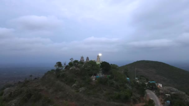 Temple Wide Drone View Karnataka Mysure — Stok video
