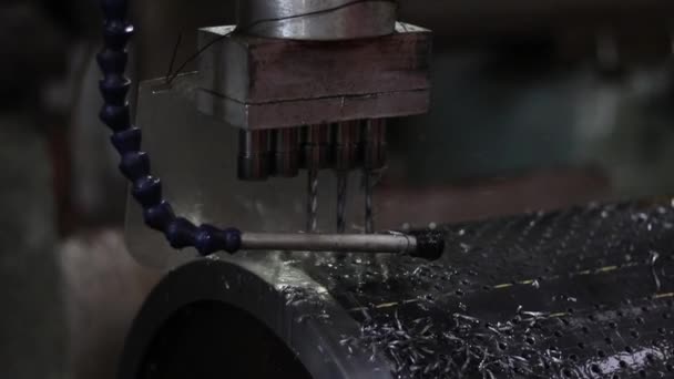 Drill Machine Working Detail Shot — Stock Video