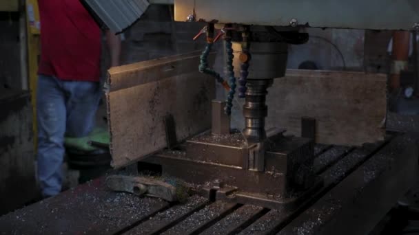 Semi Automatic Machine Metal Industry — Vídeo de stock