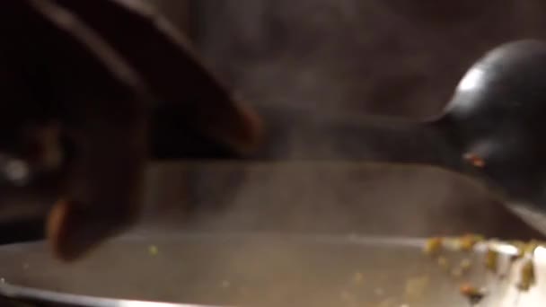 Pasta Preparing Side Close View — Wideo stockowe