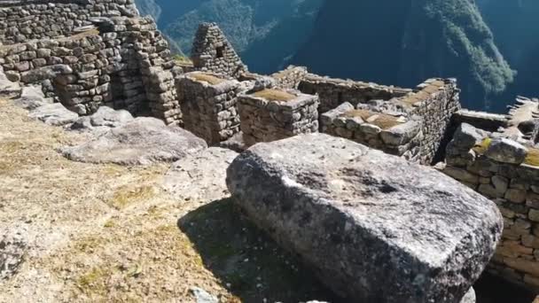 Mysterious City Machu Picchu Peru South America Incan Ruins Example — Vídeo de Stock