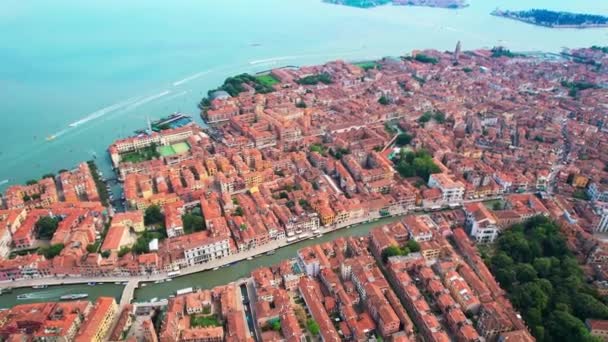 Drone View Venice Italy Grand Canal City Center — Stok video