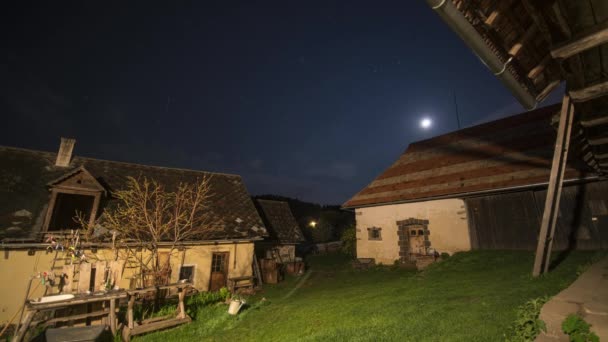 Stormy Clouds Lightings Sekier Ecovillage Zvolen Slovakia Time Lapse — Stock video