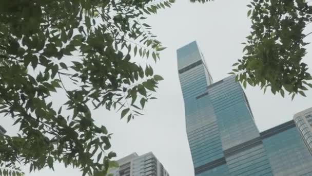 Residences Regis Chicago Condominium Skyscraper Downtown Chicago Usa Low Angle — Stock video