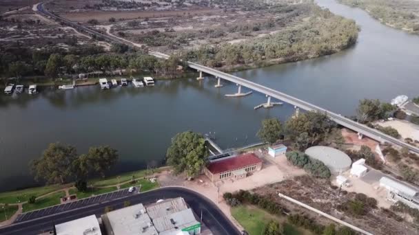 Berri Bridge Drone Shot Berri South Australia — 비디오