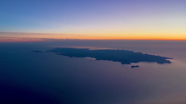 Aerial View Ibiza Island Spain Sunset Pilot Point View Jet — Wideo stockowe