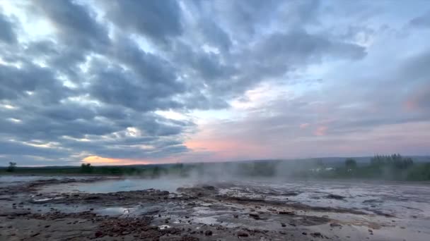 Terribly Beautiful View Hverir Myvatn Geothermal Area Natural Steam Vents — Video Stock