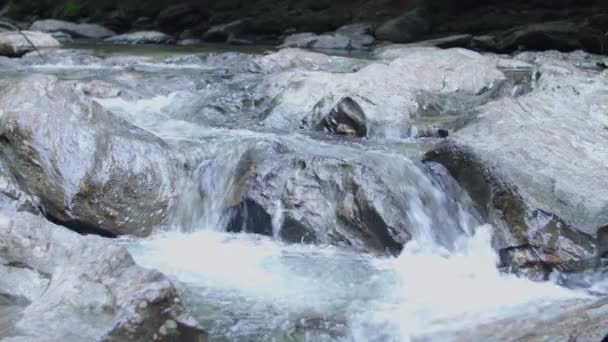 Mountain Brook Static Shot Cascade — Vídeos de Stock