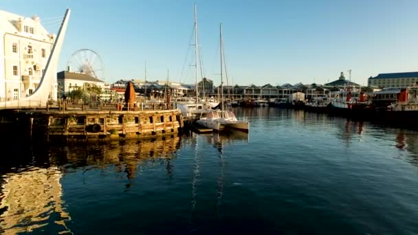 Stunning Morning Popular Tourist Attraction Waterfront Cape Town — Vídeo de Stock