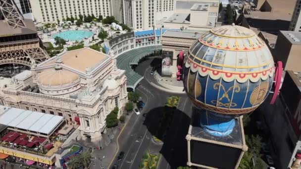 Replicas Famous French Monuments Paris Las Vegas Casino Hotel Las — 图库视频影像