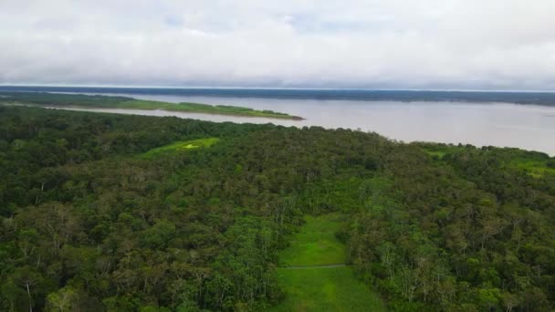 Aerial View Moving Shot Scenic View Lake Arenal Costa Rica — Vídeo de stock