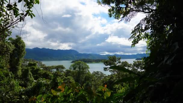 Full Shot Scenic View Island Middle Lake Arenal Costa Rica — Video