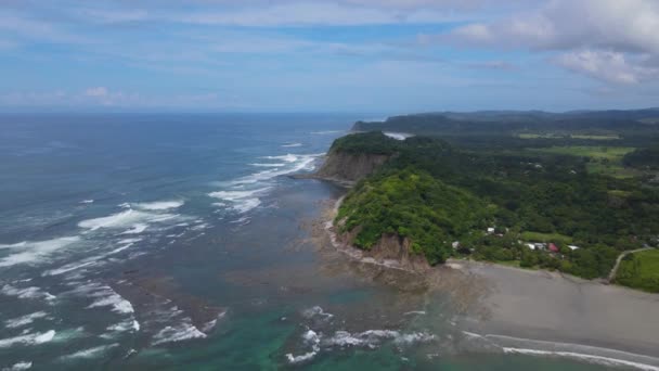 Aerial View Moving Forward Shot Scenic View Amazon River Mountain — стокове відео