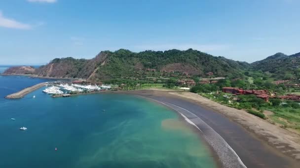 Scenic Drone Shot Jaco Bay Costa Rica Full — Stock video