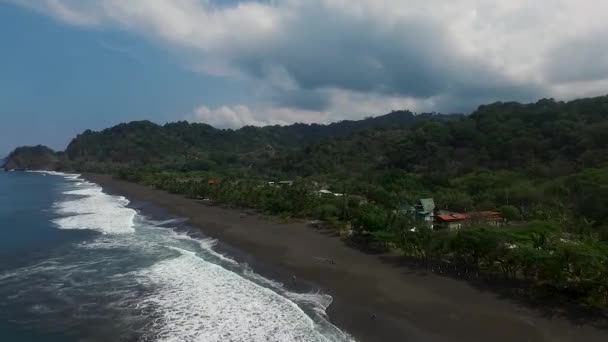 Tropical View Playa Hermosa Costa Rica Drone Shot Full — Stockvideo