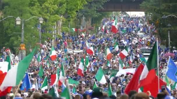Italian Fans Celebrating Football Soccer Championship Uefa Euro 2020 Packed — Video Stock