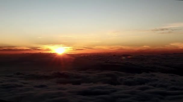 Όμορφο Timelapse Του Ηλιοβασιλέματος Από Βουνό Haleakala Στο Νησί Maui — Αρχείο Βίντεο