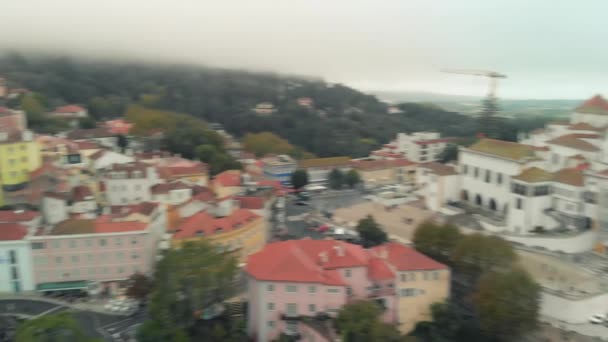 Aerial View City Sintra Top Sintra Portugal Beautiful City — Stockvideo