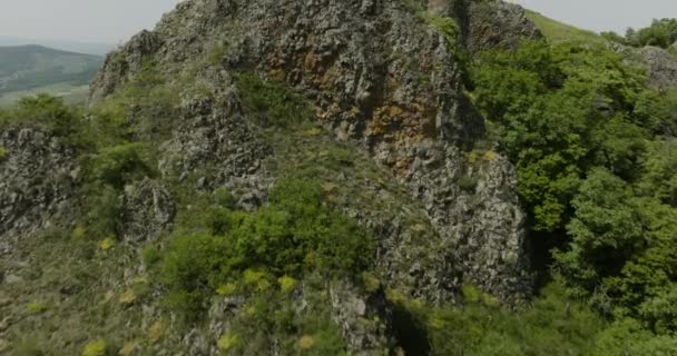 Panorama Azeula Fortress Ruins Located Natural Volcanic Hill — Stok video