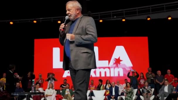 2022 Általános Választásokon Volt Brazil Elnök Elnökjelölt Luiz Incio Lula — Stock videók