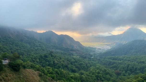 View Green Tropical Landscape Wisata Pusuk Sembalun — Stok video