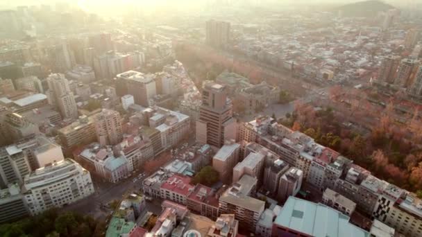 Aerial Dolly Bellas Artes Neighborhood Buildings National Fine Arts Museum — Vídeo de stock