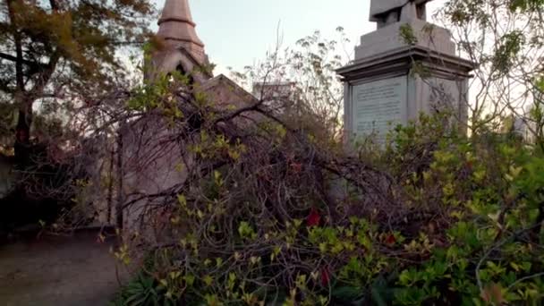 Jib Benjamin Vicua Mackenna Tomb Hermitage Place Santa Lucia Hill — Stock videók