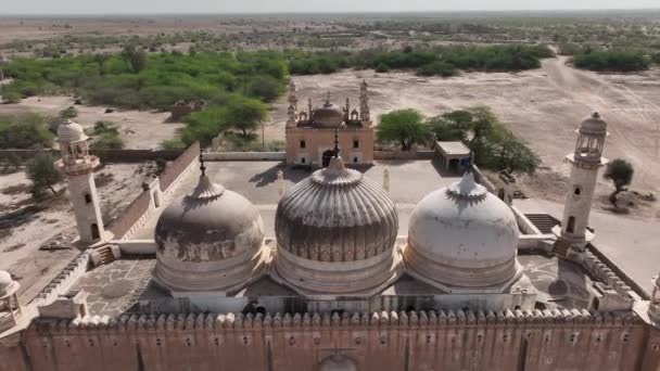 Αεροφωτογραφία Του Abbasi Jamia Shahi Masjid Qila Derawar Πέντεσταλ Πάνω — Αρχείο Βίντεο