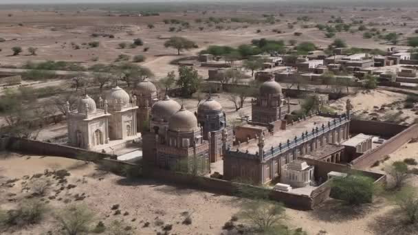 Aerial Parallax View Masjid Mosque Buildings Derawar Fort — Wideo stockowe