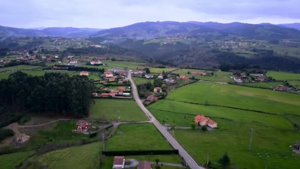 Nice Slow Drone Shoot Selorio Asturias Spain See Green Nature — Wideo stockowe