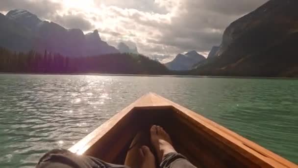 Canoe Trip Spirit Island — Video Stock
