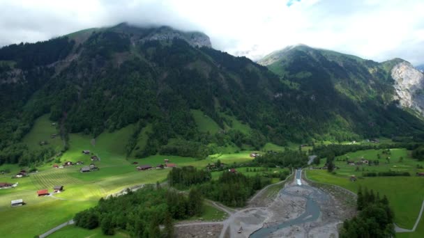 Aerial Footage Beautiful Nature Switzerland — Vídeo de Stock