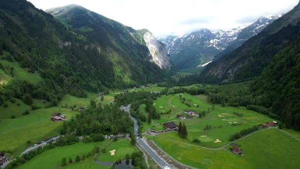 Aerial View Beautiful Nature Switzerland — Video Stock
