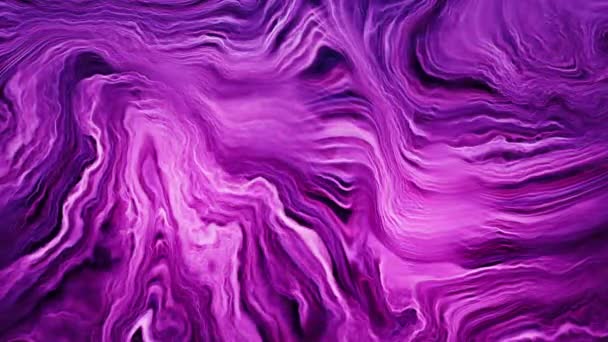Flowing Folds Liquid Crystal Waves Deep Purple Color Slow Moving — 图库视频影像