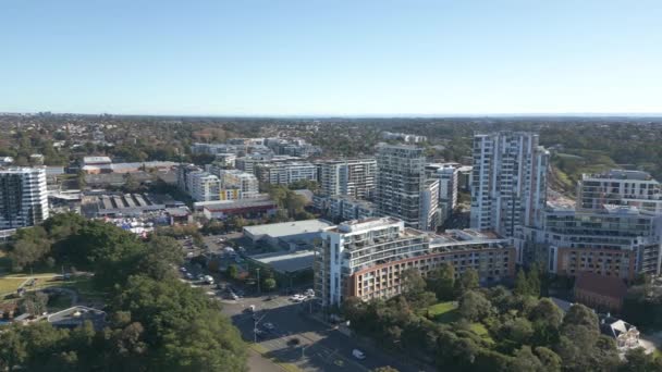 Aerial Orbit View Residential Apartments Living Sydney South West Suburban — Stok video