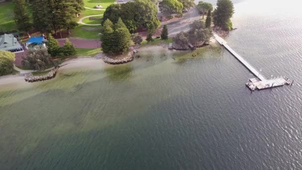 Sunset Aerial View Point Walter Jetty Reserve Perth Swan River — Wideo stockowe