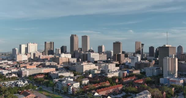 Establishing Aerial Shot New Orleans Cityscape — Stockvideo