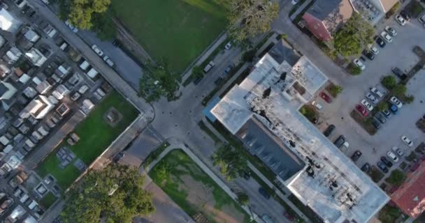 Вид Высоты Птичьего Полета Улицы Нового Орлеана — стоковое видео