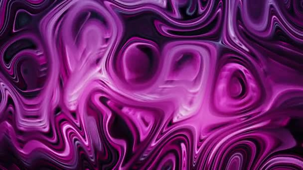 Licorice Purple Flowing Liquid Abstract Folds Seamless Looping Evolving Waves — Vídeos de Stock