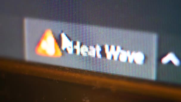 Temperature Display Heatwave Global Warning Weather Reading Computer — Stock Video