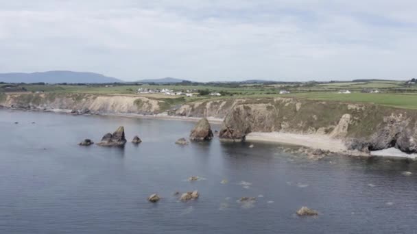 Picturesque Cliff Top Annestown Ireland Hidden Beaches — Vídeos de Stock