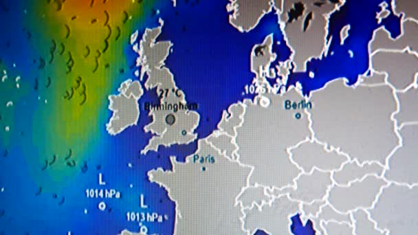 2022 Vague Chaleur Carte Monde Conditions Météorologiques Colorées Température Lectures — Video